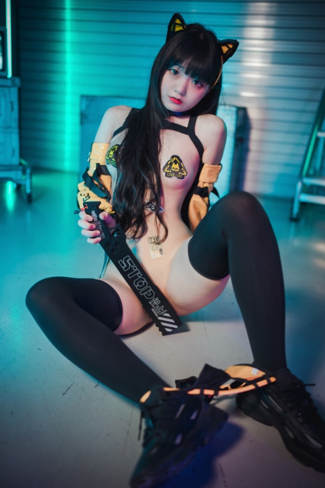 图片[1]-Jenny – NO.045 [DJAWA] Cyber Cat (S-version) [40P-569MB]-蜜桃啵啵