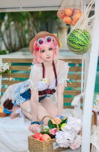 焖焖碳 NO.036 明日方舟 澄闪泳装 [22P-166MB]-蜜桃啵啵