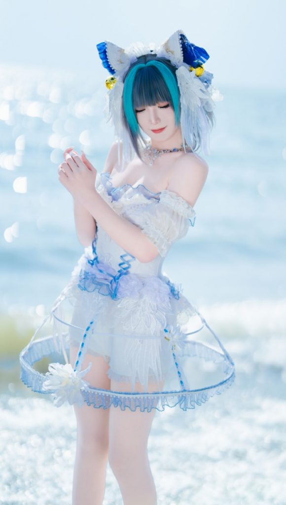 图片[1]-封疆疆v NO.63 柴郡小礼服 [10P-105MB]-蜜桃啵啵