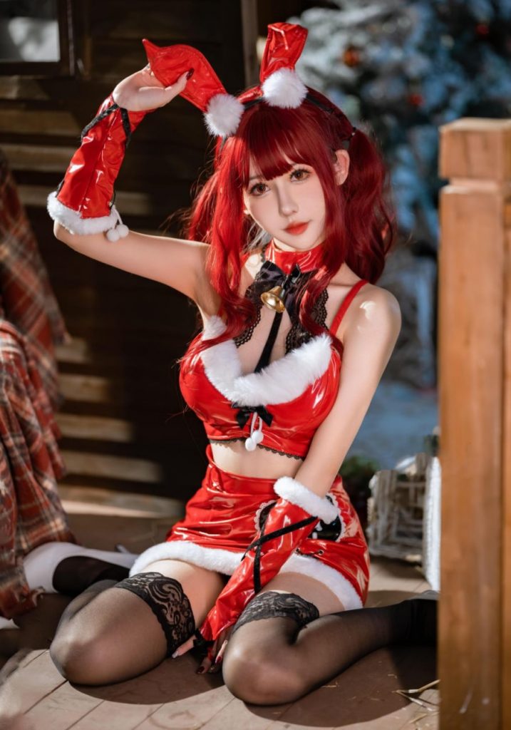 图片[2]-仙女月 NO.19 红色圣诞兔[32P-839MB]-蜜桃啵啵