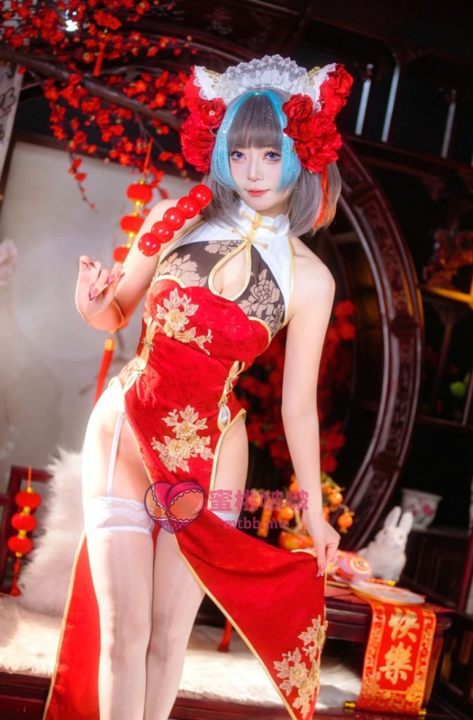 Money冷冷 – 柴郡新年旗袍 [61P-470MB]-蜜桃啵啵